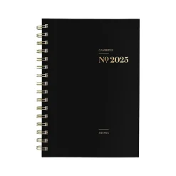 2025 Cambridge WorkStyle Classic 5.5" x 8.5" Weekly & Monthly Planner, Poly Cover, Black/Gold (1606-200-05-25)