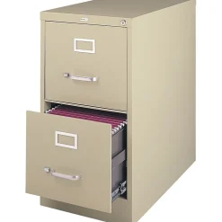 25" Deep Vertical File Cabinet, Legal, 2-Drawer, Putty