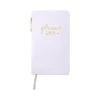 2025 Eccolo 4.25" x 7.5" Weekly Planner, Faux Leather Cover, White/Yellow (AY25-401F)