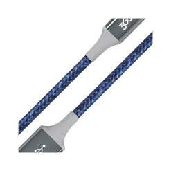 360 Electrical Braided USB C USB A 4" Cable, Navy (360654-NV)