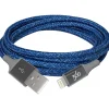 360 Electrical Habitat 8' USB A Male/Lightning 8-Pin Male, Navy (360651-NV)