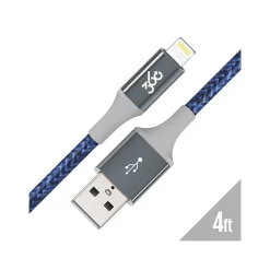 360 Electrical Habitat 8' USB A Male/Lightning 8-Pin Male, Navy (360651-NV)