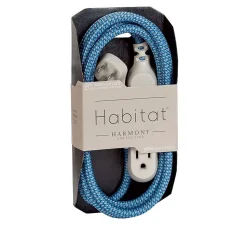 360 Electrical Habitat Braided 8' Extension Cord, 3-Outlet, Multicolor (360417ST-8ES-C1)