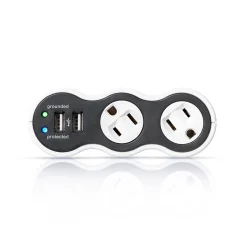 360 Electrical PowerCurve 2 Outlet Rotatable, 306 Joules (36053)