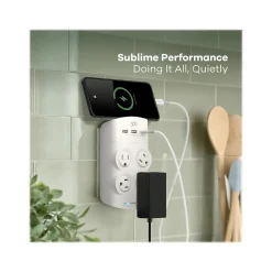 360 Electrical Revolve45 4-Outlet 3-USB Port Surge Protector, White (3E0771-WHT6NA)