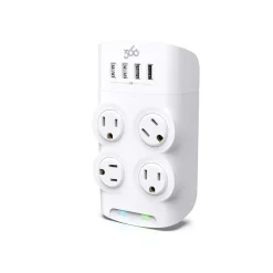 360 Electrical Revolve24 4-Outlet 4-USB Port Surge Protector, White (3E0775-WHT6NA)