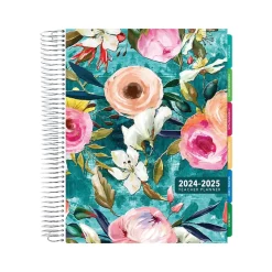 2024-2025 Global Printed Products Spring Floral 8.5" x 11" Academic Weekly & Monthly Teacher Planner, Plastic Cover