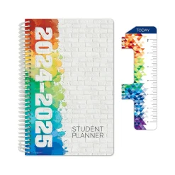2024-2025 Global Printed Products White Brick 5.5" x 8.5" Weekly & Monthly Student Planner, Paper Cover (SC24-SM-5585-S)