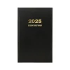 2025 Global Printed Products 8" x 12.5" Daily Planner, Cardboard Cover, Black (SPLS-SDCY25-BK)