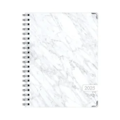 2025 Global Printed Products 8.5" x 11" Weekly & Monthly Planner, Paperboard Cover, White/Gray (SPLS25-8511-06)