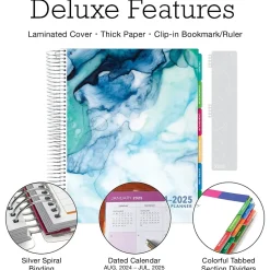 2024-2025 Global Printed Products Deluxe Teacher 8.5" x 11" Academic Year Planner, Laminated Cover, Multicolor (DTP-AY24-0002)