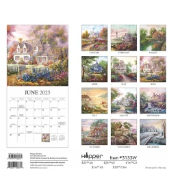 2025 Hopper Studios Bygone Days 12" x 12" Monthly Square Wall Calendar (9781773728131)
