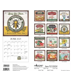2025 Hopper Studios Farmer's Market 12" x 12" Monthly Wall Calendar (9781773728148)