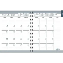 2024-2025 House of Doolittle 7" x 9" Academic Weekly & Monthly Planner, Leatherette Cover, Black (295532-25)
