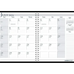 2024-2025 House of Doolittle 8.5" x 11" Academic Monthly Planner, Leatherette Cover, Bright Blue (26308-25)
