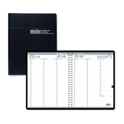 2024-2025 House of Doolittle 8.5" x 11" Academic Weekly Appointment Book, Leatherette Cover, Black (257202-25)