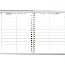 2025 House of Doolittle 8.5" x 11" Daily 8-Person Group Practice Planner, Faux Leather Cover, Black (28102-25)