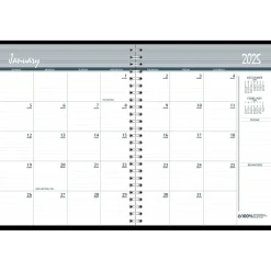 2025 House of Doolittle 8.5" x 11" Monthly Planner, Faux Leather Cover, Blue (26207-25)