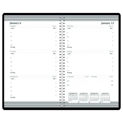 2025 House of Doolittle 5" x 8" Weekly Appointment Book, Leatherette Cover, Black (27802-25)
