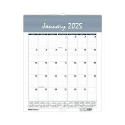 2025 House of Doolittle Bar Harbor 22" x 31" Monthly Wall Calendar, White/Blue (334-25)