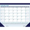 2025 House of Doolittle Contempo 22" x 17" Monthly Desk Pad Calendar, Blue/White (151-25)