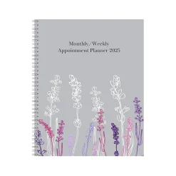 2025 House of Doolittle Wild Flower 8.5" x 11" Weekly & Monthly Planner, Paperboard Cover, Multicolor (28774-25)