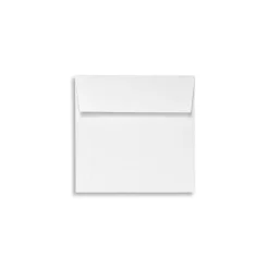 80 lb 5 3/4" x 5 3/4" Recycled Peel & Press Square Envelopes, White, 250/Box