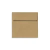 70 lb 4" x 4" Peel & Press Square Envelopes, Grocery Bag Brown, 50/Pack