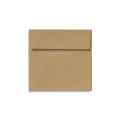 70 lb 4" x 4" Peel & Press Square Envelopes, Grocery Bag Brown, 50/Pack