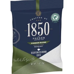 1850 Pioneer Blend Decaf Ground Coffee, Medium Roast, 2.5 oz. Fraction Pack, 24/Carton (2550021513)