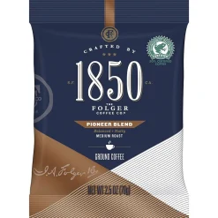1850 Pioneer Blend Ground Coffee, Medium Roast, 2.5 oz. Fraction Pack, 24/Carton (SMU21511)