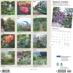 2025 Plato Monet's Garden 12" x 12" Monthly Wall Calendar (9781975480752)