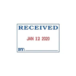 2000 Plus 2360 Dater, ENTERED, PAID, FAXED, RECEIVED, Blue and Red Ink (011035)