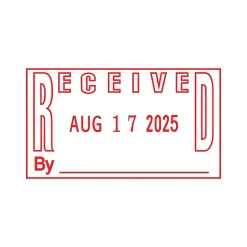 2000 Plus Easy Select Dater, RECEIVED, Red Ink (011092)