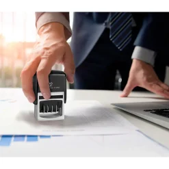 2000 Plus 4-in-1 Date Stamp, Blue and Red Ink (011098)