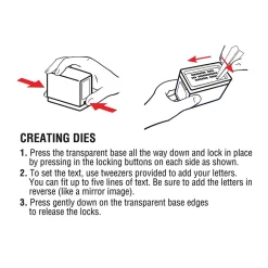 2000 Plus Printer 30 Pre-Inked Stamp Set, Letters/Numbers, Black Ink (031557)