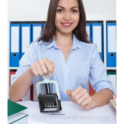 2000 Plus S 360 Dater, RECEIVED, PAID, ENTERED, FAXED, Blue and Red Inks (032519)