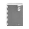 2023-2024 Poppin 6" x 8.5" Academic Weekly & Monthly Planner, Dark Gray (109414)