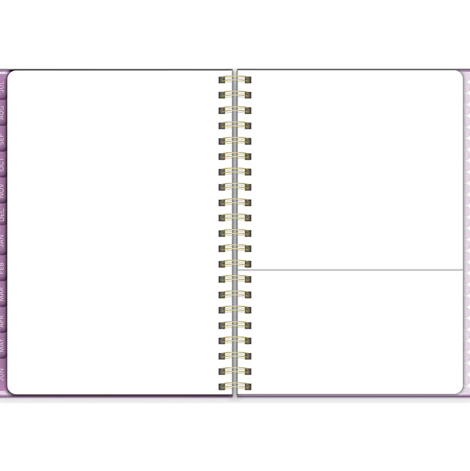 2024-2025 Southworth Plum Geo 7" x 9.25" Academic Year Weekly & Monthly Planner, Hardsided Cover, Purple/White (91489)