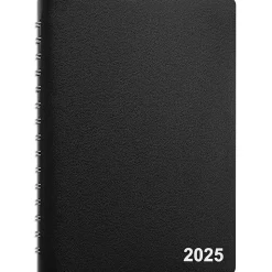2025 Staples 5" x 8" Daily Appointment Book, Black (ST58452-25)