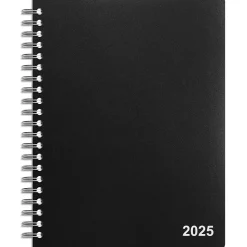 2025 Staples 8" x 11" Daily Appointment Book, Black (ST21487-25)
