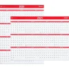 2025 Staples 15.69" x 12" Dry Erase Wall Calendar, Red/White (ST53905-25)
