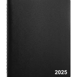2025 Staples 8" x 11" Four-Person Daily Appointment Book, Black (ST58479-25)