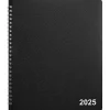 2025 Staples 7" x 9" Monthly Planner, Black (ST52183-25)