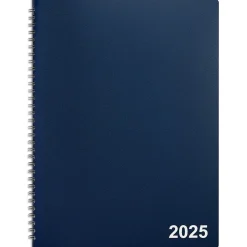 2025 Staples 8" x 11" Monthly Planner, Navy (ST58476-25)