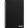 2025 Staples 5" x 8" Weekly & Monthly Planner, Plastic Cover, Black (ST21490-25)