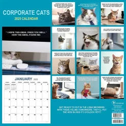 2025 TF Publishing 12" x 12" Corporate Cats Wall Calendar (25-1005)