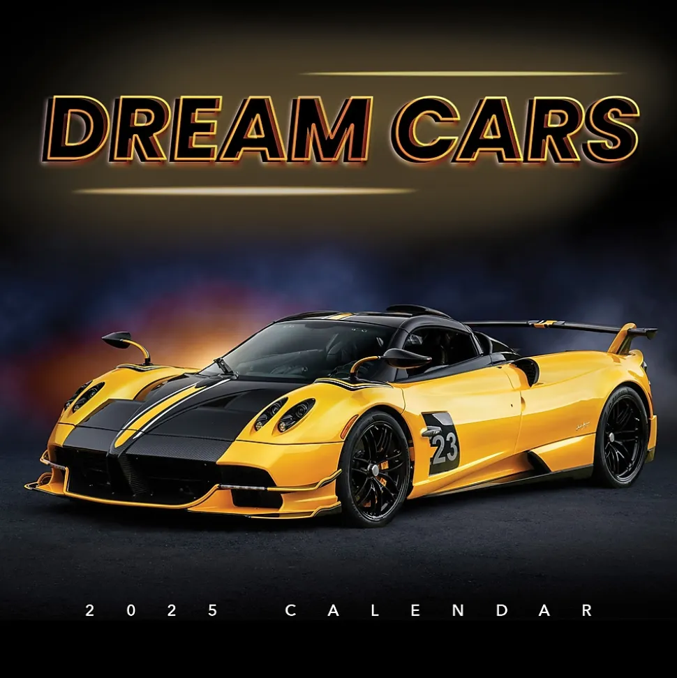 2025 TF Publishing 12" x 12" Dream Cars Wall Calendar (25-1008)