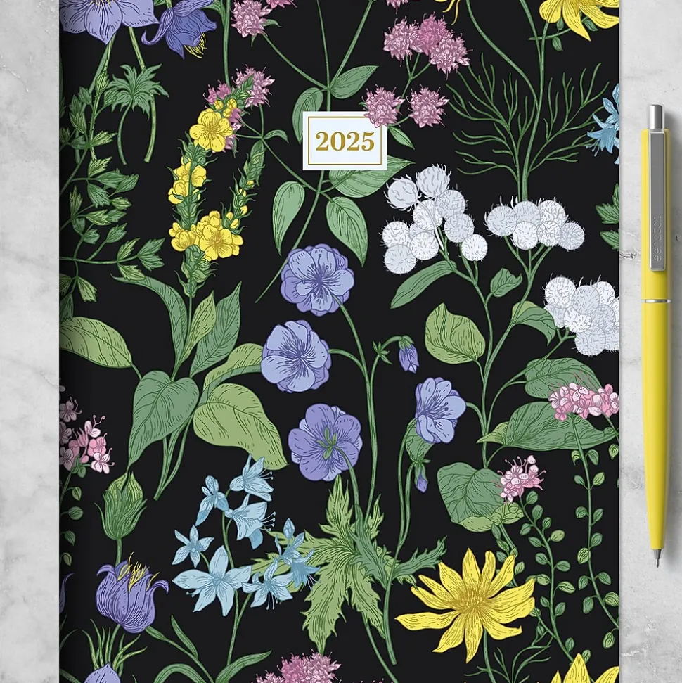 2025 TF Publishing 6.5" x 8" Monthly Planner, Paperboard Cover, Garden Blooms (25-4210)