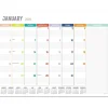 2025 TF Publishing 17" x 22" Rainbow Blocks Desk Pad Monthly Blotter Calendar (25-8206X)